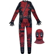Tplvbz Men's Superhero Dead Costume Cosplay Bodysuit Jumpsuit Onesie Outfit for Halloween and Party, Dead and Wolver 2024