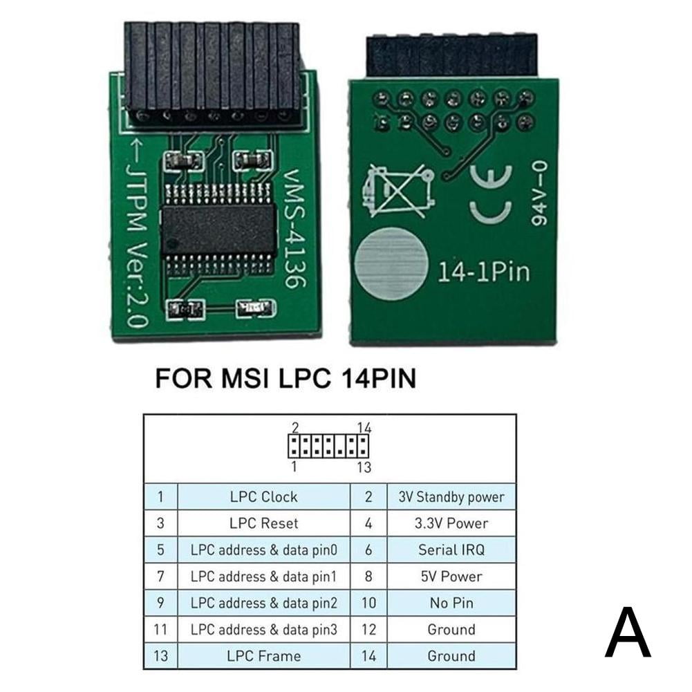 Tpm Module Pluggin Types Tpm2.0 Security Module Supports Multi-brand 20-1pin 14 Motherboards 18 ...
