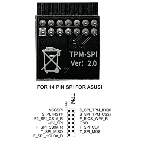 Tpm2.0 Security Module Supports Multi-brand Motherboards 20-1pin 12 1 Fast E9I7
