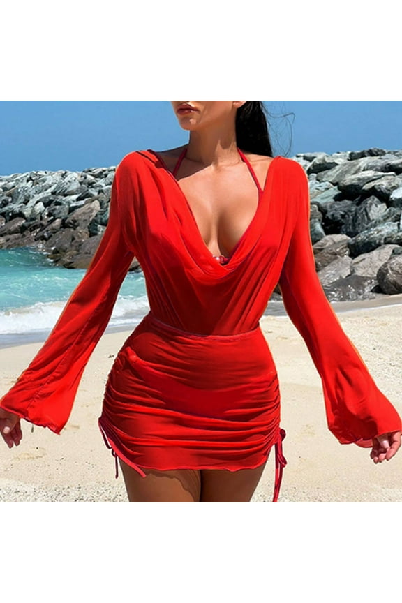 Athletic Swimsuits For Women Hybrids Red Bikini Clearance XL