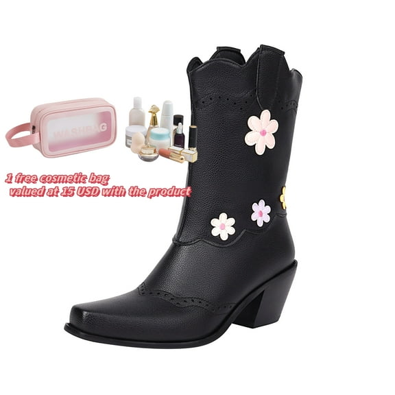 Tponi Boots For Women Ankle Booties Shoes Women Boots Boots Peak Toe High Heel Knee-High Vacation Chelsea Boots