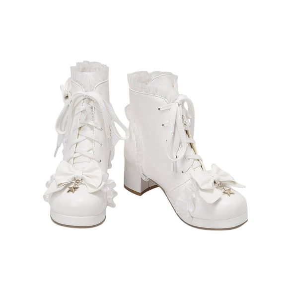 Tponi Chelsea Boots Women Women Boots Clearance Under S18 Womens Comfort Boots Round Toe High Heel Ankle-High Vacation Chukka Boots