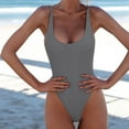 thumbnail image 1 of Tponi Matching Family Swimsuits One-Piece Elastic Gray Women Swimsuit Clearance XL, 1 of 3