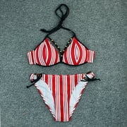 Tponi Rufflebutts Swimsuit Girls One-Piece Red Womens Bikini Clearance L