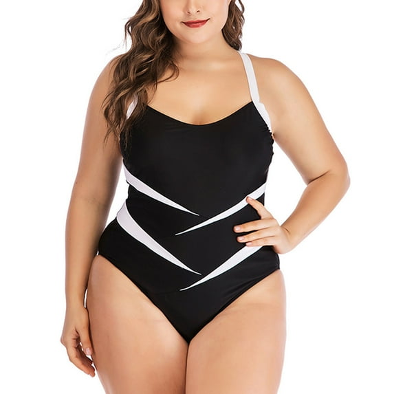 Tponi Sexy Swimsuit For Women One-Piece White Plus Size Swimsuit For Women XXXXXL