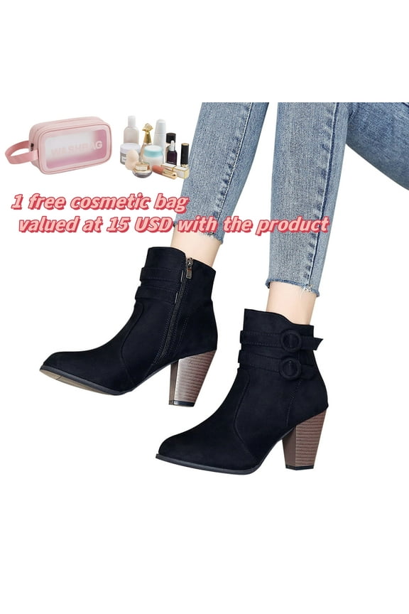 Snow Boots For Women Women Boots On Clearance Womens Dress Boots Peak Toe High Heel Knee-High Casual Slip-Resistant Boots