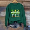 thumbnail image 1 of Tponi St Patrick’S Day Clothing Crew Neck Top Long Sleeve Shamrock Multicolor Soft Sweatshirts For Women S, 1 of 4