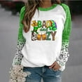 thumbnail image 1 of Tponi St Patricks Day Womens Shirts Crew Neck Top Long Sleeve Shamrock Multicolor Saint Patrick'S Day Shirts XXXL, 1 of 3