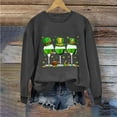 thumbnail image 1 of Tponi St Patricks Day Womens Shirts Crew Neck Top Long Sleeve Shamrock Multicolor Saint Patricks Day Shirts Clearnce XL, 1 of 4