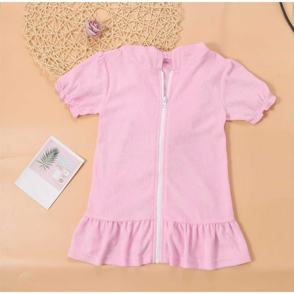 Tponi Toddler Swimsuit,Swimsuit Cover Ups ,Cover-Ups,Swim Set,Pink,8-9Years