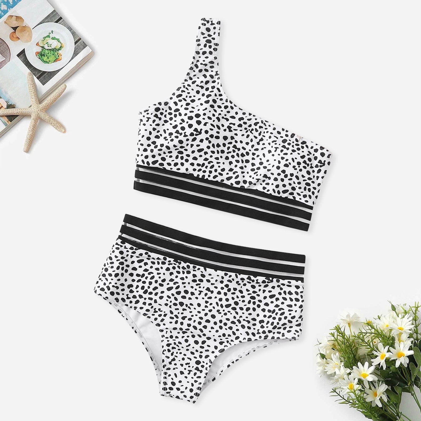 Tponi Two Piece Swimsuit For Women Two Piece Sets White Clearance