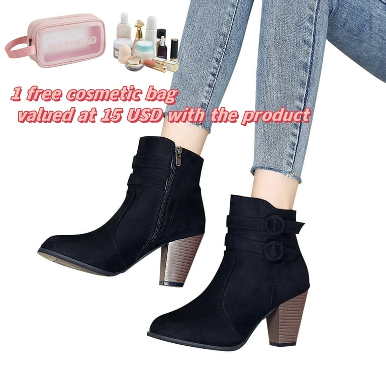 Tponi Winter Boots for Women Women Boots Clearance Size 20 Womens Chelsea Boots Peak Toe High Heel Knee High Vacation Slouch Boots Women s Size 37