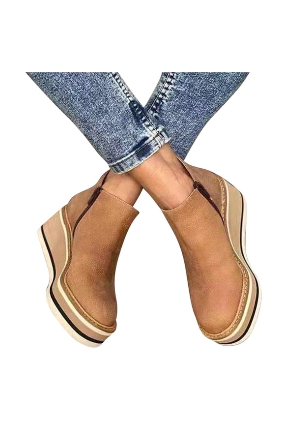 Women'S Boots Clearance Shoes Women Bootswomen Boots Snow Womens Comfort Boots Round Toe Mid Heel Ankle-High Formal Chukka Boots