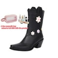 thumbnail image 1 of Tponi Women'S Boots Pink Women Boots Womens Dress Boots Peak Toe High Heel Knee-High Bridal Chukka Boots, 1 of 9