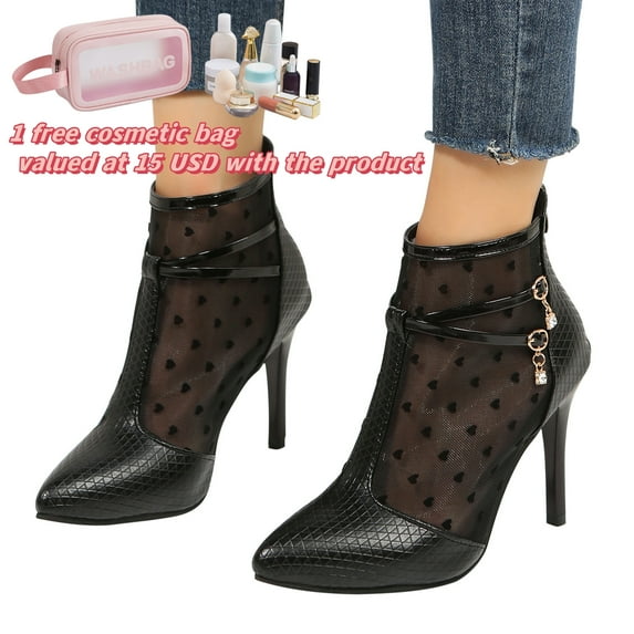 Tponi Women'S Boots Women Boots Clearance Less Than 20.09 Boots Peak Toe High Heel Ankle-High Daytime Chukka Boots