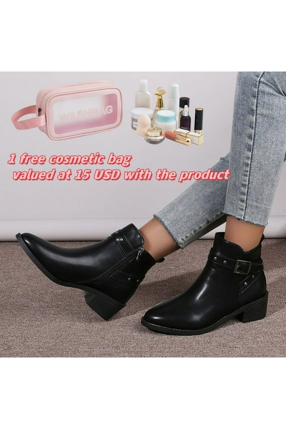 Women'S Boots Women Boots On Clearance Womens Comfort Boots Peak Toe High Heel Ankle-High Bridal Chukka Boots