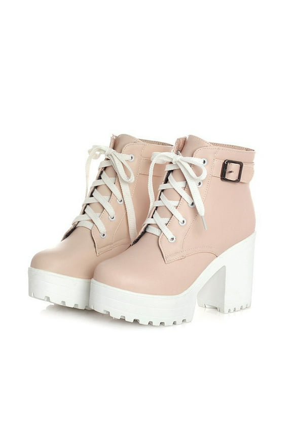 Womens Boots Women Boots Clearance Size 48 Boots Round Toe High Heel Ankle-High Easter Womens Comfort Boots