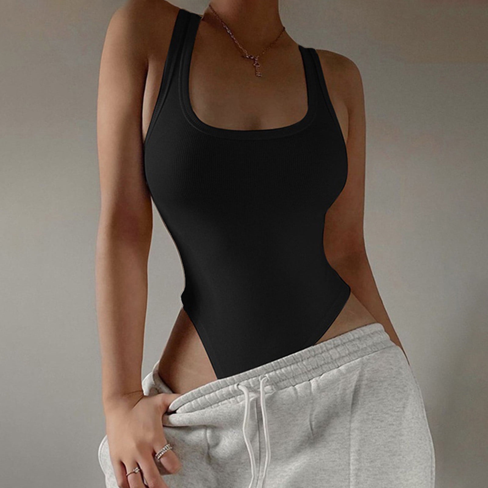 Tponi Womens Swimsuits OnePiece Black Bikini Clear S