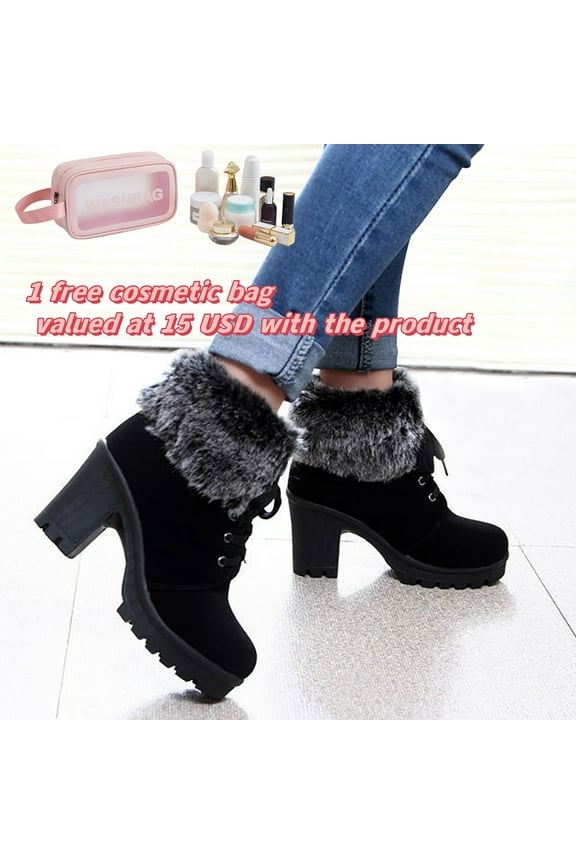 Womens Winter Boots Women Boots Clearance Size 7.47womens Western Boot Clearance Womens Comfort Boots Round Toe High Heel Ankle-High Easter Womens Comfort Boots