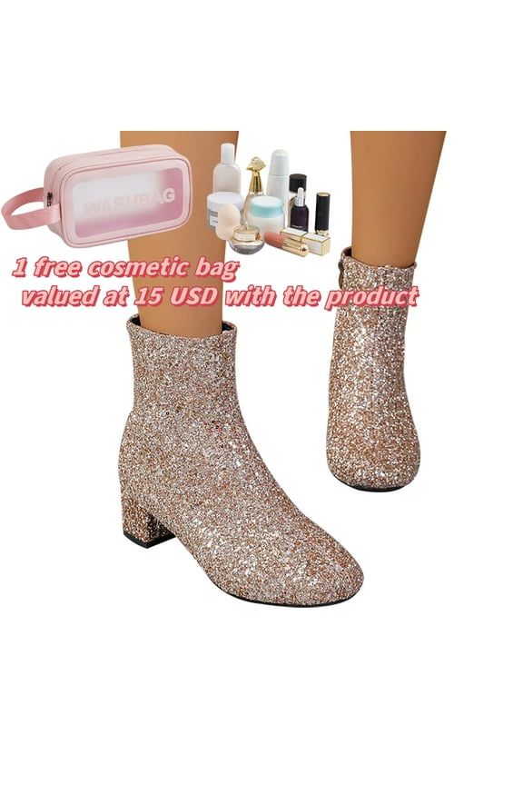 womens winter boots clearance Women Boots Clearance Under S51 Womens Dress Boots Round Toe High Heel Ankle-High Vacation Booties