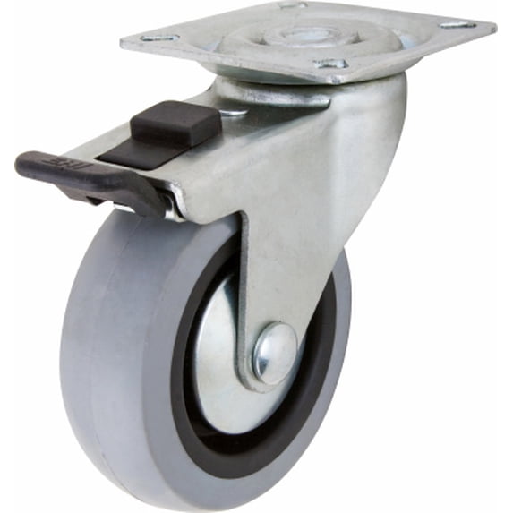 Tpr Swivel Caster With Brake, 2", Shepherd, 3546
