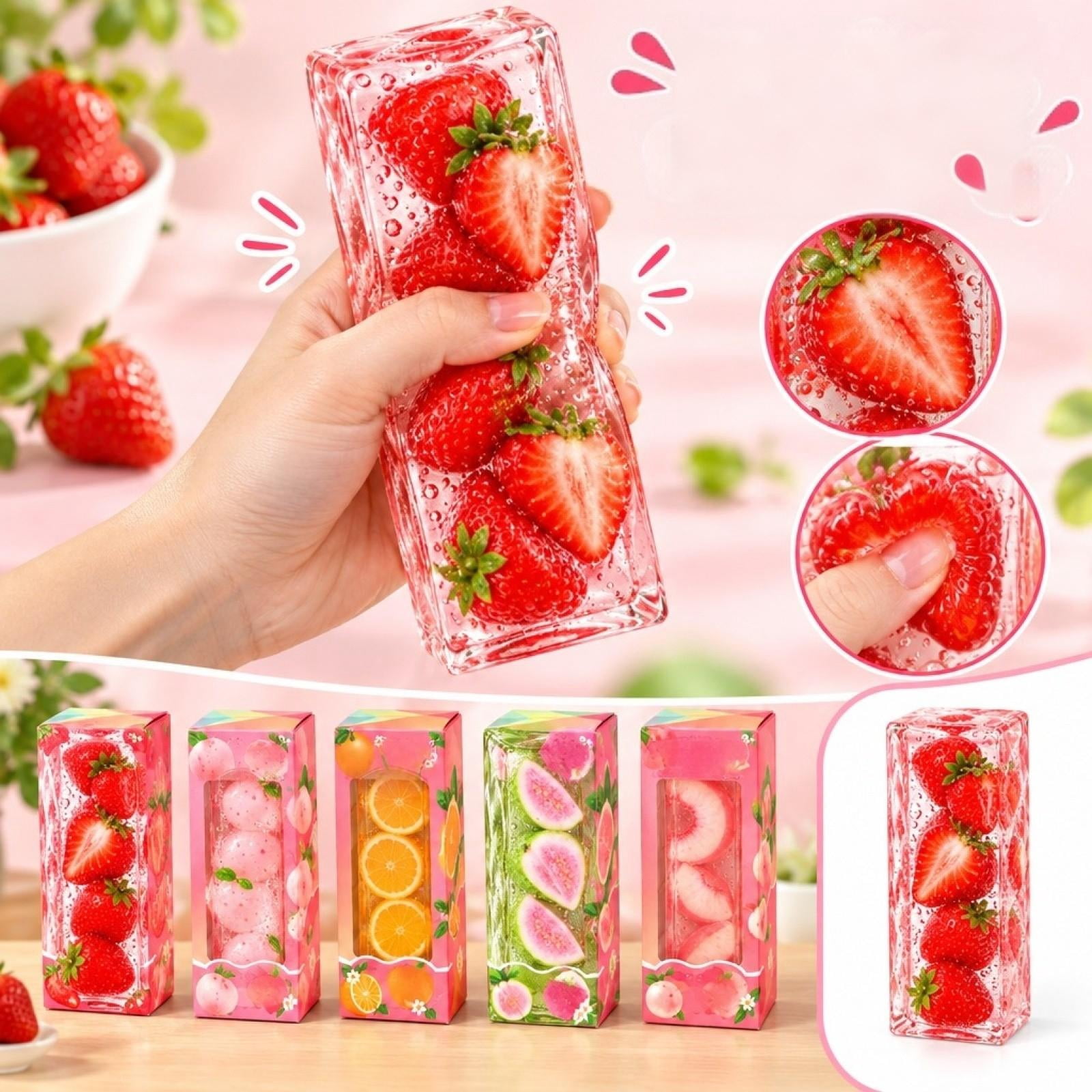 Frute Blocks Tpra Stress Relief Toy, Squishy Fruit Block for Kids and Adults ...