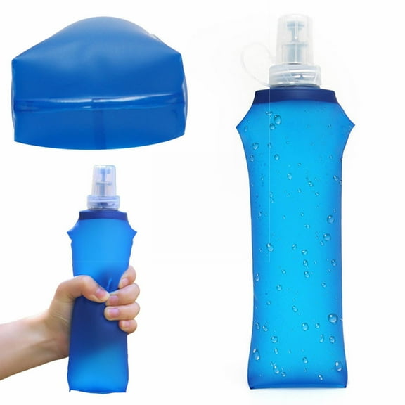 Tpu Foldable Soft Water Bottle - Collapsible Flask for Running,Hiking,Cycling,and Hydration Pack