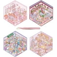 Tpzfurit DIY Korean Scene House Stickers Set Supermarket, Coffee Shop