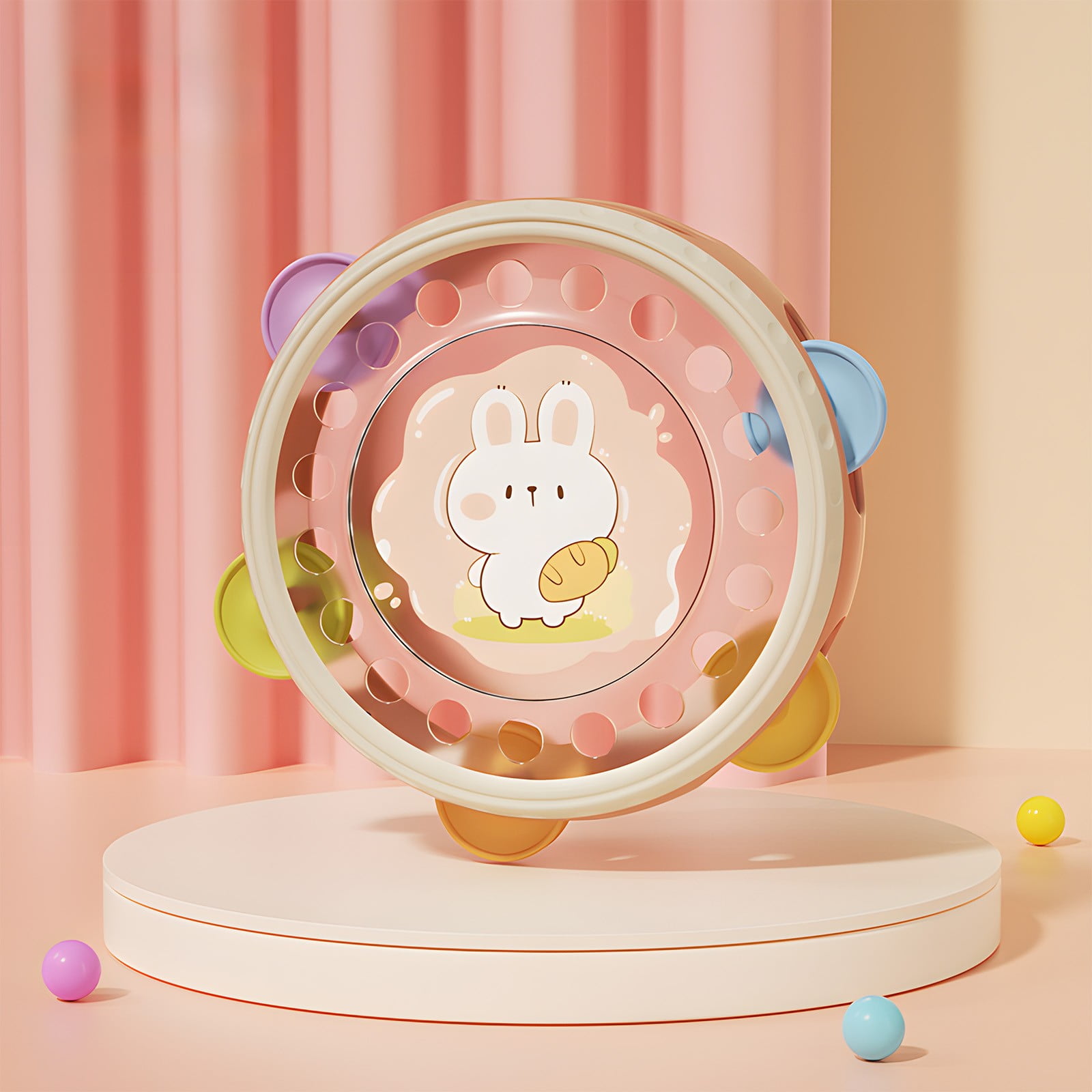 Tpzfurit Handheld Ringing Drum, Beautiful Design, Crisp Sound, and Fun