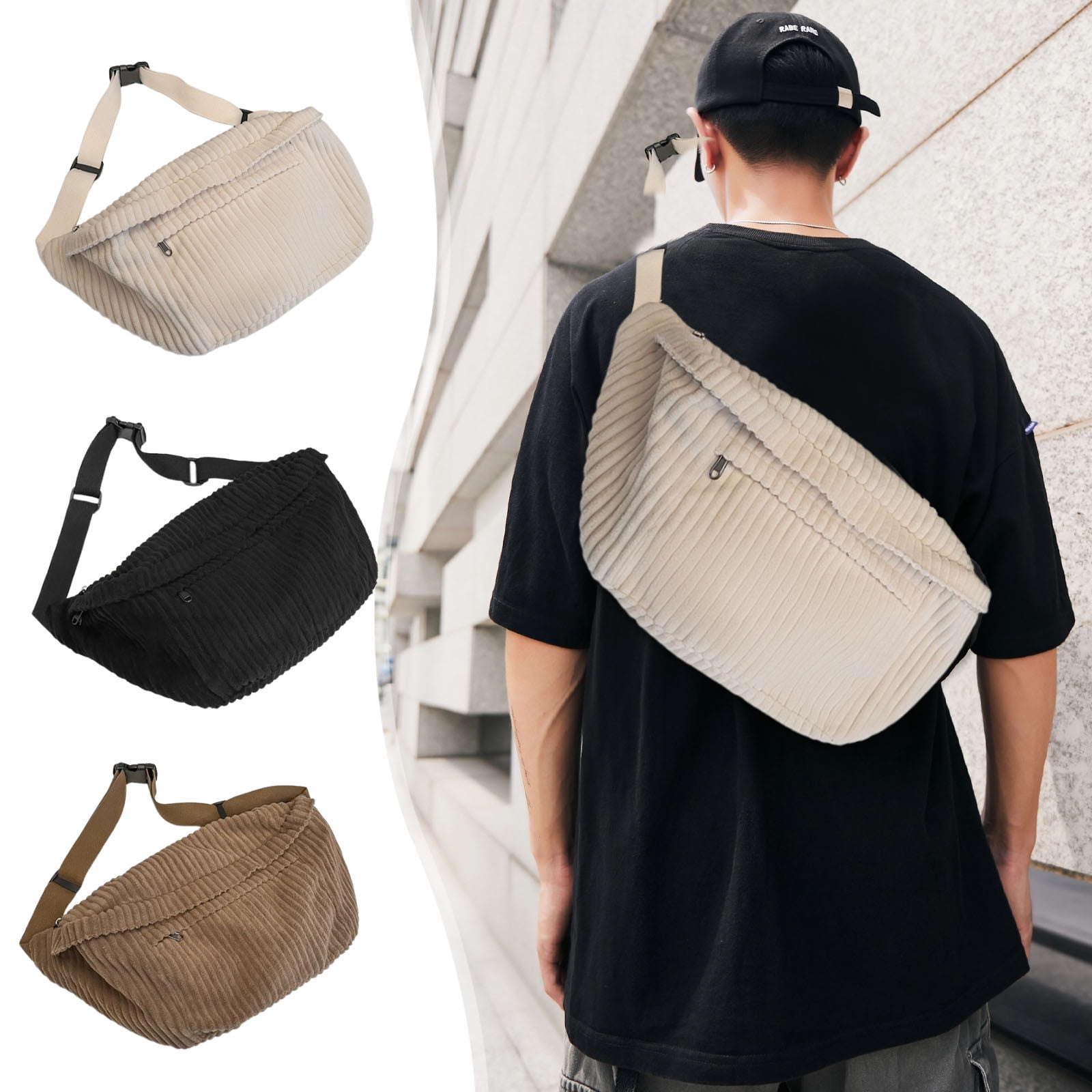 Tpzfurit Large Capacity Crossbody Bag with Multiple Wearing Options