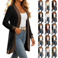 thumbnail image 1 of Tqcoqu Cardigan Sweaters for Women Long Sleeve Open Front with Pockets,Dressy Loose Fit Cardigan Sweater for Work and Office, 1 of 6