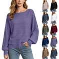 thumbnail image 1 of Tqcoqu Sweater for Women Long Sleeve Knit Tops,Casual Lightweight Pullover Ribbed Knit Sweater Fall Pullover Tops,Loose Fit Casual Sweaters, 1 of 9
