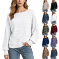 thumbnail image 1 of Tqcoqu Sweater for Women Long Sleeve Knit Tops,Casual Lightweight Pullover Ribbed Knit Sweater Fall Pullover Tops,Loose Fit Casual Sweaters, 1 of 9