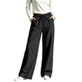 thumbnail image 1 of Tqcoqu Wide Leg Palazzo Pants for Women, Casual Drawstring Flowy Beach Linen Trousers with Pockets for Vacation Daily, 1 of 7