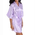 thumbnail image 1 of Tqcoqu Women Hot Fix Casual Solid Color Simulated Silk Home Clothing Robes, 1 of 5