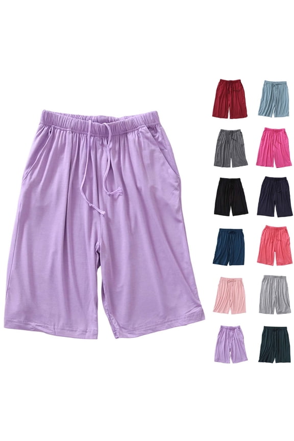 Women's Butt Lift Bermuda Shorts,High Waisted Plus Size Trousers for Women,Ladies Lightweight Pants with Pockets & Drawstring,Gray Women's M-XXXXXL