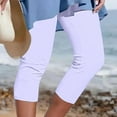 thumbnail image 1 of Tqcoqu Women's Capri Pants High Waist Workout Leggings Summer Yoga Cropped Pants Tights Casual Pants,White,Women's M-XXXXL, 1 of 5