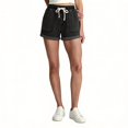 thumbnail image 1 of Tqcoqu Women's Elastic Waist Loose Denim Shorts,Drawstring Rolled Hem Patch Jean Shorts with Pockets,Black Women's S-XXL, 1 of 8