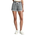 thumbnail image 1 of Tqcoqu Women's Elastic Waist Loose Denim Shorts,Drawstring Rolled Hem Patch Jean Shorts with Pockets,Gray Women's S-XXL, 1 of 8