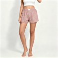 thumbnail image 1 of Tqcoqu Women's Gingham Plaid Summer Casual Shorts,Elastic Waist Button Front Lounge Loose Shorts,2026 Spring Summer Trendy Clothes,Khaki Women's S-XXL, 1 of 7