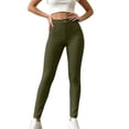thumbnail image 1 of Tqcoqu Women's High Waist Stretch Skinny Pants,Solid Slim Fit Casual Ankle Length Button Closure Trousers for Workout Yoga, 1 of 7
