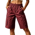 thumbnail image 1 of Tqcoqu Women's Lightweight Hiking Cargo Shorts,Quick Dry Athletic Shorts for Camping Travel Golf with Pockets,Wine Women's S-XXXL, 1 of 6