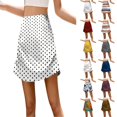 thumbnail image 1 of Tqcoqu Women's Mini Skirts Boho A Line Zip High Waist Skirt Summer Casual Daily Short Skirt with Assorted Prints,A-Black Women's S-XXXXXL, 1 of 6