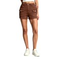 thumbnail image 1 of Tqcoqu Women's Slim Fit Denim Jean Hot Shorts,High Waist Pearl Button Flap Pockets Jean Shorts,Brown Women's S-XXL, 1 of 9