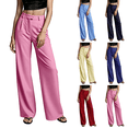 thumbnail image 1 of Tqcoqu Women's Wide Leg Dress Pants,High Waisted Straight Leg Slacks Business Office Work Trousers,Blue Women's S-XXXL, 1 of 7