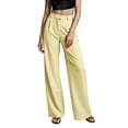 thumbnail image 1 of Tqcoqu Women's Wide Leg Dress Pants,High Waisted Straight Leg Slacks Business Office Work Trousers,Yellow Women's S-XXXL, 1 of 6