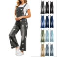 thumbnail image 1 of Tqcoqu Womens Floral Print Denim Overalls, Boyfriend Baggy Barrel Jeans Jumpsuit, 2026 Trendy Bib Overalls For Women,Women's,Size S-XXL, 1 of 7