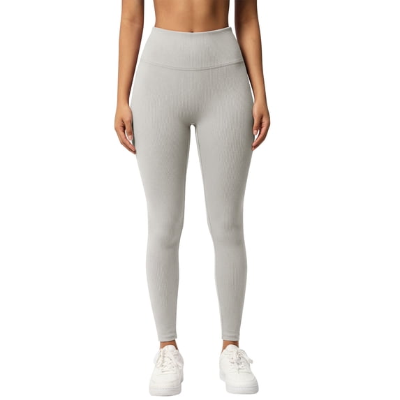 Tqcoqu Womens Scrunch Workout Leggings,Compression Butt Lifting High Waist Seamless Yoga Pants,Gray Women's S-XXXL