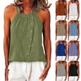 thumbnail image 1 of Tqcoqu Womens Summer Halter Crop Tank Tops Y2k Going Out Sleeveless Tee Shirts Beach Camisole,Black Women's S-XXXL, 1 of 9