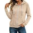 thumbnail image 1 of Tqcoqu Womens Zip Up Hoodies Long Sleeve Y2K Hooded Sweatshirt Women Fashion Zipper Fall Light Jackets with Pocket, 1 of 7
